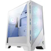 MSI MAG FORGE 320R AIRFLOW -miditornikotelo ikkunalla ja RGB-valaistuksella, valkoinen
