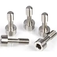 Ascher Racing Captive screws for M5 threaded QRS, ruuvisarja pikalukituksille, hopea