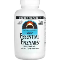 Source naturals Päivittäiset Olennaiset Enzymit, 240 Kasvissyöjä Tabletti