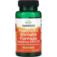 Swanson Health , Postbiotinen Immuunifarmakoni Epicorin Käytössä, 500 mg, 60 Pillereitä