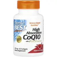 Doctors Best , Korkean imeytyvyyden CoQ10, 60 pehmeää tablettia