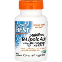 Doctors Best Stabiloitu R-Alfalipoiinihappo BioEnhanced Na-RALA, 100mg - 60 kapselia