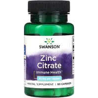 Swanson Health , Sinkki Sitraatti, 30 mg, 60 Pillereitä