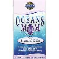 Garden of life , Oceans Mom, Imevyys DHA, Strawberry, 350 mg, 30 Softgels