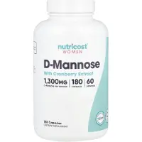 Nutricost - D-mannoosi karpalouutteella naisille 1300 mg (180 kapselia)