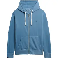 Superdry for man. M2014170A Classic essential hoodie with blue zip hood (M), Casual, Cotton