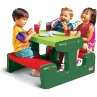 Little Tikes Junior Picnic Table, Sisätila ja ulkotila, Harmaa, Punainen, 4 henkilö(t), Muovi, 23 kg, CE