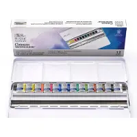Winton W&N Cotman Blue box 12 x 1/2 nappia akvarellilajitelma