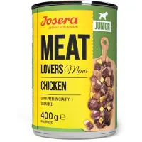 Josera 6x400g Meat Lovers Junior Menu Turkki koiran märkäruokaa