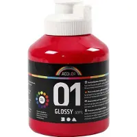 Creativ Light Akrylmaling a-color 01 - blank, primærrød, 500 ml