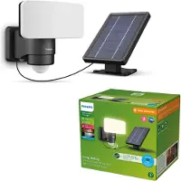 Philips LED-kohdevalaisin ulos Tylus, musta 5.000K anturi Tylus, Musta, Synteettinen materiaali, aurinkokennovalaisin