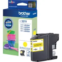 Brother LC221Y -mustekasetti, keltainen