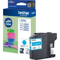 Brother LC-221C -väriainekasetti, syaani, n. 260 sivua