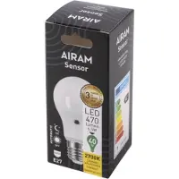 Airam LED-lamppu hämärätunnistimella 4,9W/827 E27
