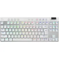Logitech G PRO X TKL - Näppäimistö - pelaaminen - laukku - Bluetooth, 2,4 GHz - QWERTY - US International - tastkontakt: Tactile - hvid