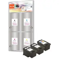Peach 319173, Musta, Syaani, Magenta, Keltainen, 46 ml, 22 ml, 3 kpl, 1360 sivua, Monipakkaus (PI100-243)
