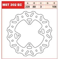 TRW Jarrulevy MST302, 1 Kappale