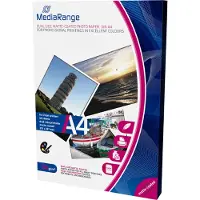 MediaRange MRINK112, Matta, 250 g/m², Mustesuihku, A4, Valkoinen, 50 arkkia