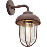 TRIO Lighting Ulkoseinävalaisin DUERO, himmennettävä, Ruskea/ruoste, Alumiini,