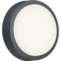 TRIO LED-seinävalaisin Trio Breg Ø200 mm antrasiitti IP54