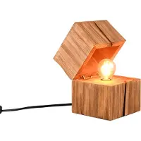 TRIO Lighting Pöytävalaisin Treasure, Vaalea puu, Olohuone/ruokailutila, Puu