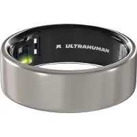 Ultrahuman Ring Air -älysormus, koko 6, Raw Titanium
