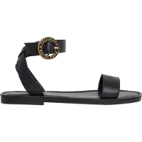 Pepe Jeans for woman. PLS90700 Kat Logo leather sandals black (36), Flat, Buckle, Casual