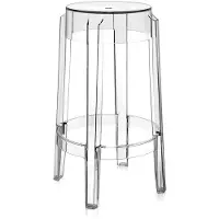Kartell Charles ghost -jakkara kirkas k 65 cm