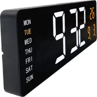 Nextime - Super Digi Seinäkello 39 cm Musta