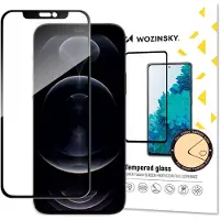Wozinsky uper Durable Full Glue Tempered Glass Full Screen Protector Frame Case Friendly iPhone 16e / 14 / 13 Pro / iPhone 13 Black