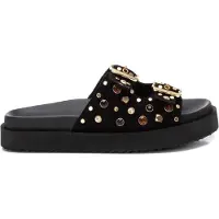 Carmela for woman. 16240102-NEGRO Leather sandals 162401 black (37), 1 to 3 cm, None, Casual