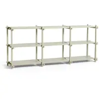 HAY Woody Shelving 2.0 Low Smokey Grey Beech / Smokey Grey Steel - Kirjahyllyt Pyökki Harmaa - AE449-D230-AP39