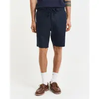 Gant Relaxed Linen Drawstring Shorts Evening Blue