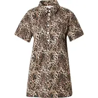 Monki Short-Sleeved Mini Shirt Dress - Multi/patterned - XXS