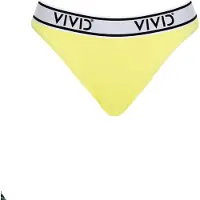 Vivid Bikinihousut 'Mix&Match' sitruuna / musta / valkoinen