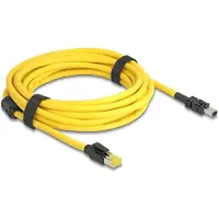 DeLOCK 81253, 5 m, Cat6, RJ-45, 8-pin terminal block, Musta, Keltainen