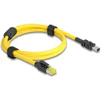 DeLOCK 81250, 1 m, Cat6, RJ-45, 8-pin terminal block, Musta, Keltainen