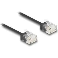 DeLOCK 80371, 1 m, Cat6, U/UTP (UTP), RJ-45, RJ-45, Musta