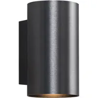 QAZQA Moderni seinävalaisin tummanharmaa pyöreä 2-valoinen GU10 50 mm - Sandy