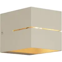 QAZQA Moderni seinävalaisin beige G9 neliö - Transfer