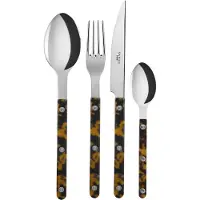 Sabre Bistrot Tortoise ruokailuvälinesarja 24 osaa, faux tortoise