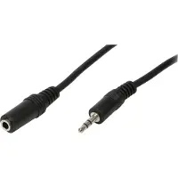 Logilink 3.5mm - 3.5mm, 5m, 3.5mm, Uros, 3.5mm, Naaras, 5 m, Musta (CA1055)