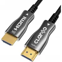 Claroc Kabel optyczny HDMI 2.1 w oplocie AOC 8K@60Hz, 4K@120Hz 15 m