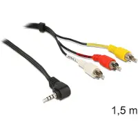 DeLOCK Jack 3.5mm - RCA (Cinch) x3 1.5m cable black (84504)
