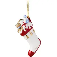 Villeroy & Boch Christmas Classics joulukoriste saapas Valko-punainen
