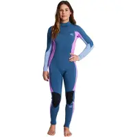 Billabong Synergy 4/3 Mm Naisten Pitkähihainen Neopreenipuku Jossa Vetoketju Selässä