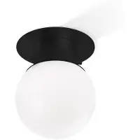 DECOR WALTHER Kattovalaisin Globe 20, himmennettävä, Musta, Makuuhuone, Messinki, Moderni