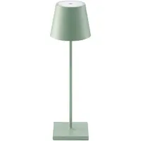 Sigor Nuindie LED-ladattava pöytävalaisin, USB-C, salvianvihreä, IP54, Nuindie, himmennettävä, Vihreä, Olohuone/ruokailutila, Alumiini, Moderni