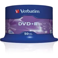 Verbatim – DVD+R, 16x, 4.7 GB/120 min, 50-pack spindel, AZO (43550)