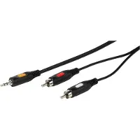 Vivanco Audiokaapeli 1x 3.5mm uros - 2xRCA uros, 2,5m